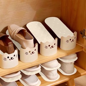 EGNMCR Double couche de chaussures Cabinet de rangement réglable Rack de chaussures Home Use Shoe Storage Épaisseur de chaussures en plastique Rangement Porte-chaussures en plastique