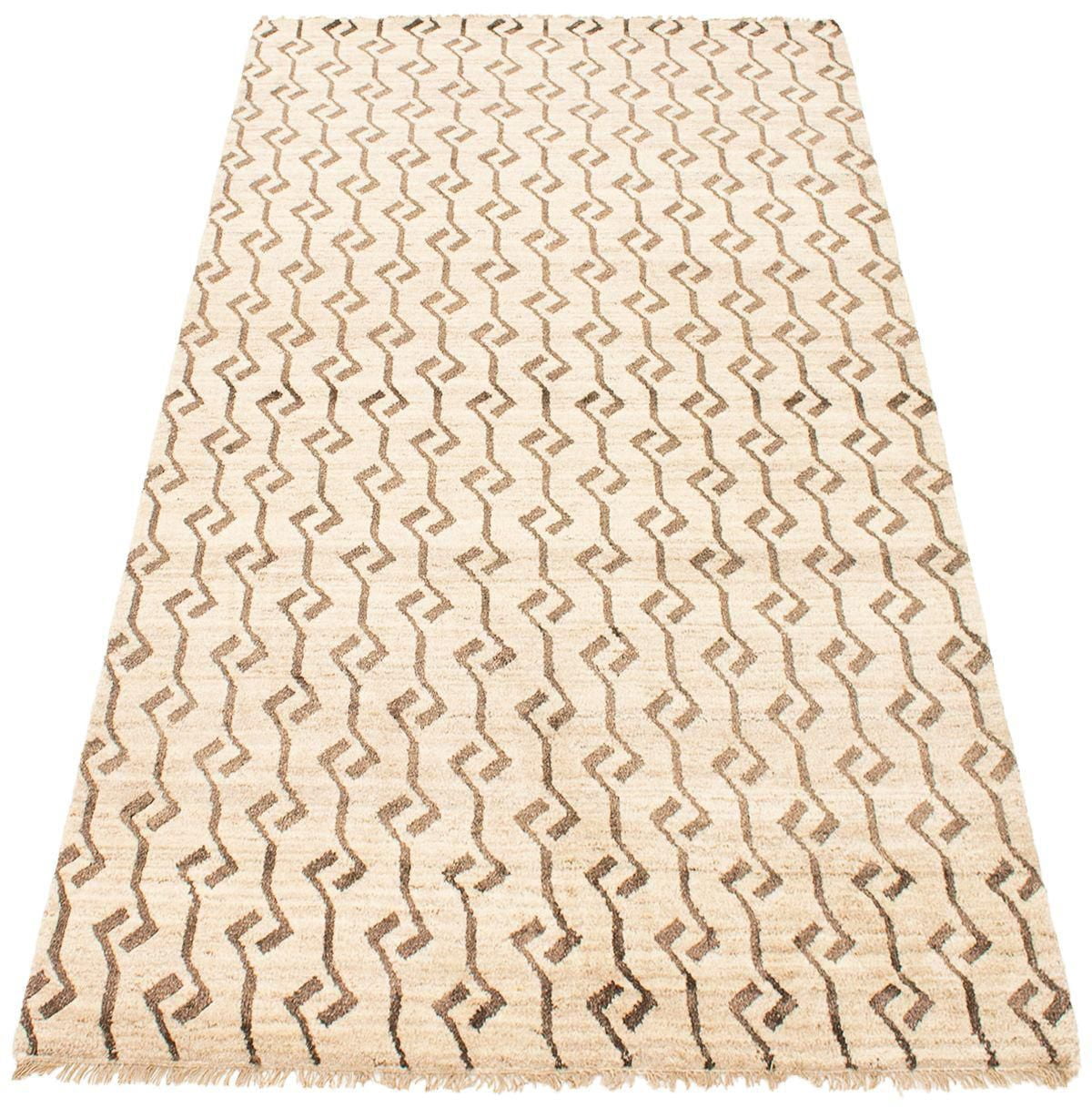ECARPETGALLERY 5'1" x 8'0" Moroccan Tangier Hand-knotted Area Rug for Living Room, Dining Room and Bedroom in Ivory