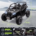 thumbnail image 3 of Yiwa 2 Seater Kids Ride on Car, 24V 7AH Electric UTV for Boys and Girls, Remote Control, Safety Belt, Horn, Bluetooth Music, Lights, 3 Speed Modes, Power Car Wheels, 3 of 8