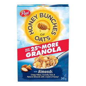 Post Honey Bunches d'avoine avec des céréales amandes