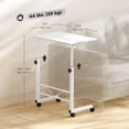 thumbnail image 3 of HOMCOM Mobile Standing Desk with Adjustable Height, Stand Up Desk, White, 3 of 10