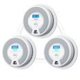 thumbnail image 1 of X-Sense Wireless Smoke Detector Carbon Monoxide Detector Combo 10 Year Battery Alarm With Display, Over 820 ft Transmission Range, SC07-W, 3-Pack, 1 of 10