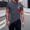 thumbnail image 2 of LUOGENLI T-shirts pour Homme pour Hommes T-shirts Graphiques Vintage T-shirts à Imprimé Floral et Lettrage Col Rond Manches Courtes T-shirts Décontractés d'Été T-shirts pour Hommes T-shirts Graphiques Pêche la Saint-Patrick Gris P, 2 of 3