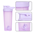 thumbnail image 2 of Protein Shaker Bottle , Strong Loop Top, BPA Free, Shaker Balls Included - On-The-Go Protein Shakers, 2 of 4