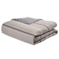 thumbnail image 2 of Ensemble de housse de couette 3 pièces à rayures jacquard gris et bleu HomeTrends, 2 of 4
