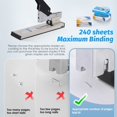thumbnail image 3 of Heavy Duty Stapler - Effortless 240-Sheet Office Stapler with Adjustable Paper Guide, Super Capacity with 4000 Staples, 3 of 7