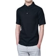 thumbnail image 1 of Birdeem T-Shirt Ajusté pour Hommes à Manches Courtes en Coton et Chanvre Résistant Col Montant à Revers Chemise de Bas Mode Sport Décontracté Chemise Hauts Haut Quotidien Blouse, 1 of 8