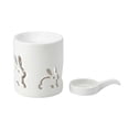 thumbnail image 1 of Fwttom Easter White Hollow Ceramic Incense Home Aromatherapy Bunny Candlestick Heating Oil Lamp, 1 of 4