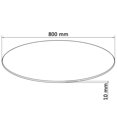 thumbnail image 3 of vidaXL Table en Verre Trempé Rond 800 mm, 3 of 3