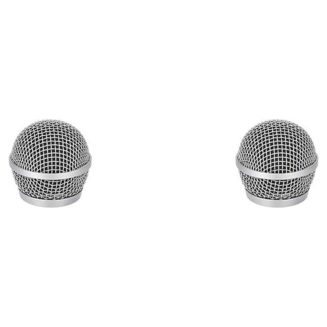 Maytalsory Métal de Remplacement Microphone Calandre Universel Détachable Filaire Sans Fil Intégré Éponge Concert Micro Tête Accessoires Type 1 2Set