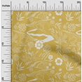 thumbnail image 2 of oneOone Rayon Yellow Fabric Asian Japanese Pattern Craft Projects Decor Fabric Printed By The Yard 56 Inch Wide, 2 of 4