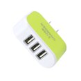thumbnail image 4 of Universal Candy Color 3 USB power adapter ; Wall Multi-Port Wall Charger US Plug Wall Adapter Cube Block AC 110-220V 5V, 4 of 4