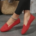 thumbnail image 4 of Pisexur Chaussures pour Femmes Chaussures en Maille Tricotée pour Femmes Bout Rond à Enfiler Chaussures Plates de Marche Femme Petit Talon Compensé Confort Doux, 4 of 7