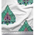 thumbnail image 1 of Soimoi Poly Georgette Fabric Leaves & Floral Block Fabric Prints by Yard 42 Inch Wide, 1 of 3