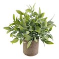 thumbnail image 1 of GUOOL Mini Potted Plants Gray Pulp Pot Small Plastic Greenery Bonsai Artificial Potted Leaves, 1 of 9