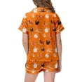 thumbnail image 3 of MIASHUI Pyjama 2 Pcs pour Filles Motif Animal Poulet à Boutons Pyjama pour Garçons, Orange, 4-5 Ans, 3 of 4