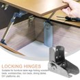 thumbnail image 2 of Miangastore 4pcs Folding Table Hinges Iron Silver Multipurpose Design for Workshops, 2 of 8