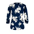 thumbnail image 5 of TIMIFIS Hauts pour Femmes Manches 3/4 Décontractés Coupe Ample Tuniques Col Rond T-shirt Automne, 5 of 5