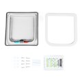 thumbnail image 2 of Porte Rabattable pour Chat, Déflecteur Transparent Blanc Verrouillable Intérieur Extérieur pour Fenêtre, 2 of 7