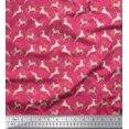 thumbnail image 1 of Soimoi polyester Crepe Fabric Leaves & Reindeer Animal Print Fabric by Yard 52 Inch Wide, 1 of 3