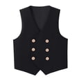 thumbnail image 1 of Boys Formal Suit Vest - 4-Button Double Breasted, Adjustable Strap - Polyester Blend - Wedding/Performance - 2-16 Years, 1 of 3