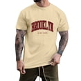 thumbnail image 1 of BOBOGOJP T-Shirts à Manches Courtes pour Hommes Décontractés Chandail à Manches Courtes Rayé Col Rond T-shirt (Kaki, TG), 1 of 4