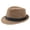 Brown, variant on Meitianfacai Black Top Hat, Fashion Gentleman Hat with Big Head Circumference, Top Man Hat Baseball Cap Men
