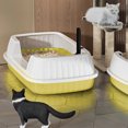 thumbnail image 5 of Antqov Semi Enclosed High Bar Litter Box With Splashs Proof Designs Provides Ample Space For Cats Includes Shovel For Kittens, 5 of 5