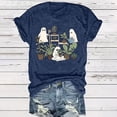 thumbnail image 2 of LUOGENLI T-shirts pour Femme pour Femmes T-Shirt à Lettres Imprimées Col Rond Décontracté Personnalité Mode T-Shirt à Manches Courtes T-shirts pour Femmes T-Shirt Graphique Drôle Saint-Valentin Bleu m, 2 of 3