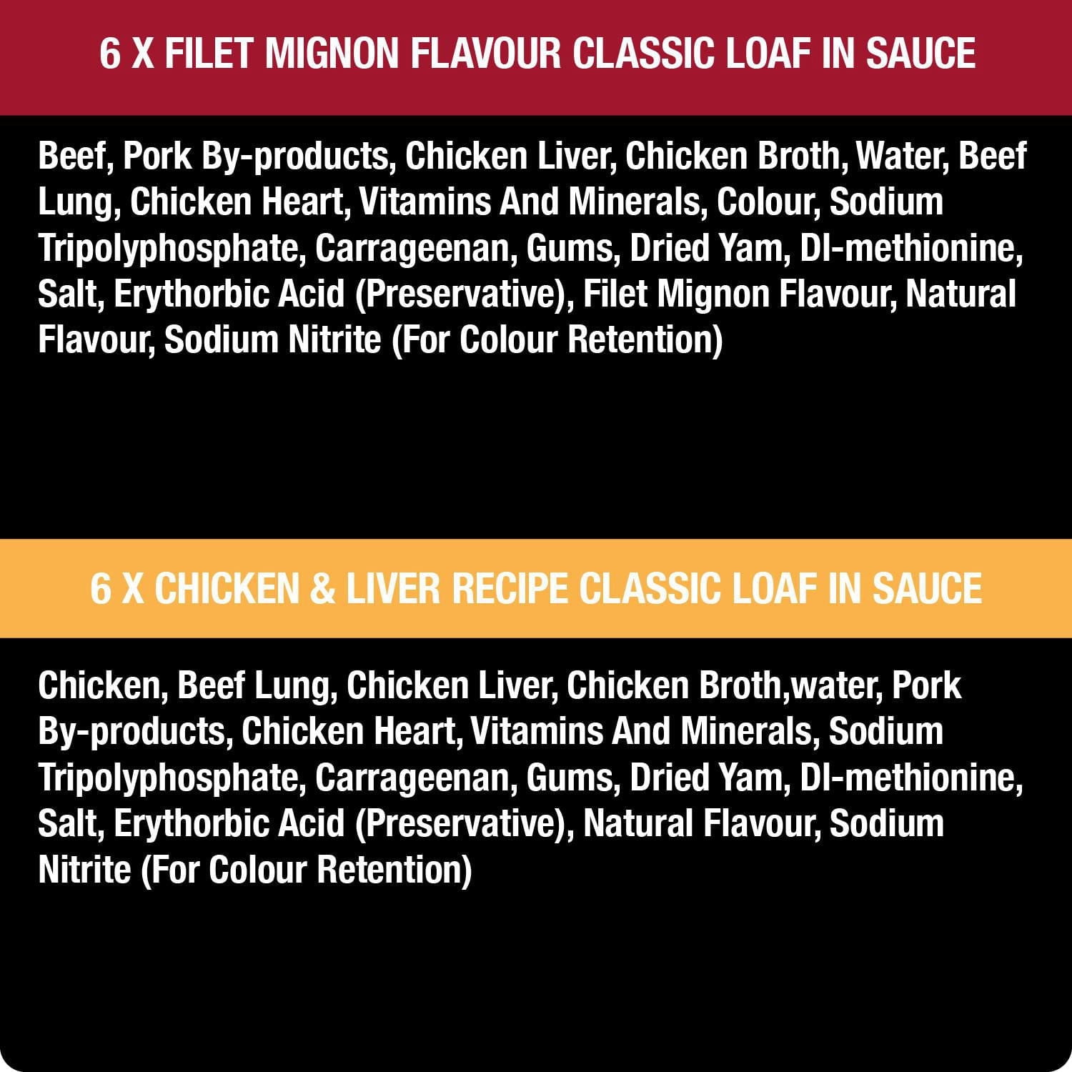 Cesar Adult Classic Loaf in Sauce Filet Mignon Flavour, Chicken & Liver Recipe Variety Pack Soft Wet Dog Food 1.2kg