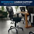 thumbnail image 3 of Flash Furniture Mid-Back Black Mesh Multifunction Executive Swivel Chair with Adjustable Arms, 3 of 9