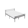thumbnail image 3 of Twin Metal Bed Frame with Headboard & Footboard – Heavy Duty Platform Bed, Strong Steel Slats, 12.2" Under Bed Storage, Noise-Free, No Box Spring Needed, Easy Assembly – Black, Size: QUEEN, 3 of 3