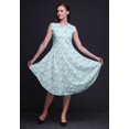 thumbnail image 2 of Bimba Robe d'Été Droite Sans Manches pour Femmes à Imprimé Teinture sur Nœuds Bleu Rayons, Longueur Genou - Grand, 2 of 6