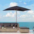 thumbnail image 2 of Outsunny Patio Umbrella Sun Outdoor Umbrella with Bamboo Ribs for Garden, 2 of 10