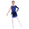 thumbnail image 1 of Freebily Robe de Danse Ballet Patinage Artistique à Manches Longues pour Filles avec Strass Bleu Marine 10, 1 of 6