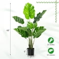 thumbnail image 3 of Costway 4FT Artificial Monstera Deliciosa Plant Palm Tree Indoor Outdoor, 3 of 7