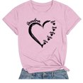 thumbnail image 1 of T-shirt Décontracté à Col Rond et Manches Courtes Imprimé Arbre de Noël pour Femmes, 1 of 1