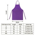 thumbnail image 2 of TOPTIE Kids Aprons with Pocket & Adjustable Strap, Child Chef Bib Apron for Kitchen Cooking Baking Painting-Purple-S, 2 of 8