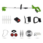Folding Electric Grass Trimmer 21V 1800W Cordless Potable Lawn Mower Garden Pruning Trimming Tools With 2PC Battery &amp; Wheels ,Easy to Use