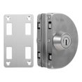 thumbnail image 2 of Shisuyan Heavy Duty Frameless Glass Door Hasp Silver 1Set, 2 of 8