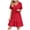 Red-1, variant on Yuyuzo Womens Formal Dress Outfits Elegant Short Sleeve Beach Dress Ruffed Cocktail Evening Prom Mini Dress