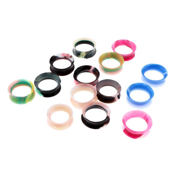 yingyy 7 Paires de Jauge de Tunnel de Perçage d'Oreilles en Gel de Silicone de Couleur Mixte 20MM 20MM