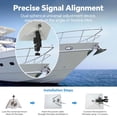 thumbnail image 4 of Adjustable Mini Satellite Pole Clamp Mount, Aluminum Alloy Bracket with Adapter for RV Ladders, Yacht Poles, 4 of 7