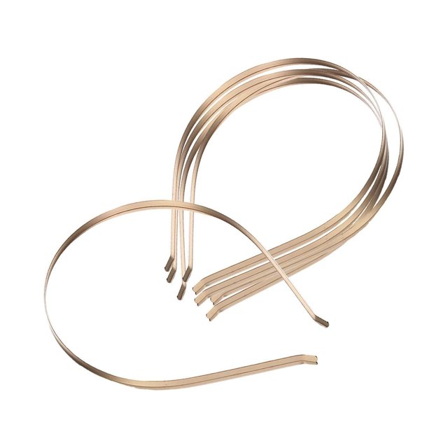 Becaristey 5mm Bandeaux en Acier Inoxydable Hardicraf Femmes Femmes Femmes Or 5mm 5 Pcs 1Set