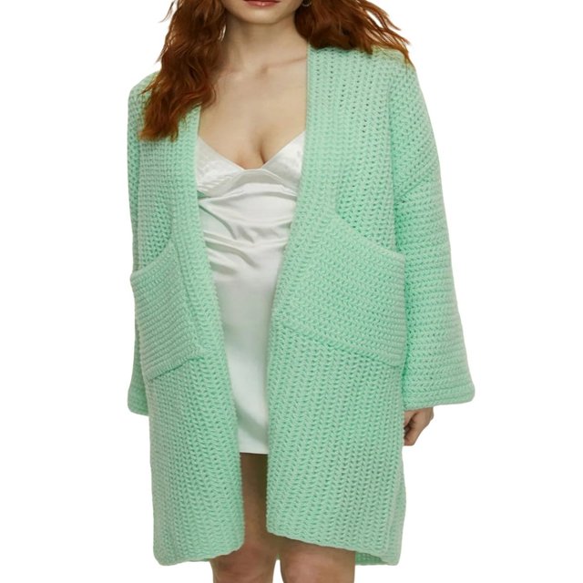 Womens Long Cardigan Sweaters Open Front Long Sleeve Chunky Cable Knit Duster Outerwear Maxi Fall Sweater Jacket S-XL