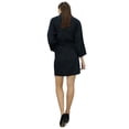 thumbnail image 3 of Bimba Peignoir Court Uni pour Femmes avec Ceinture, Modal Doux en Coton, Enveloppant, Rond, Uni, 3 of 6