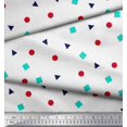 thumbnail image 2 of Soimoi Modal Satin Fabric Square,Dot & Triangle Geometric Print Sewing Fabric Yard 42 Inch Wide, 2 of 3