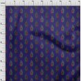 thumbnail image 3 of oneOone Silk Tabby Fabric Leaves & Floral Block Print Fabric BTY 42 Inch Wide, 3 of 4