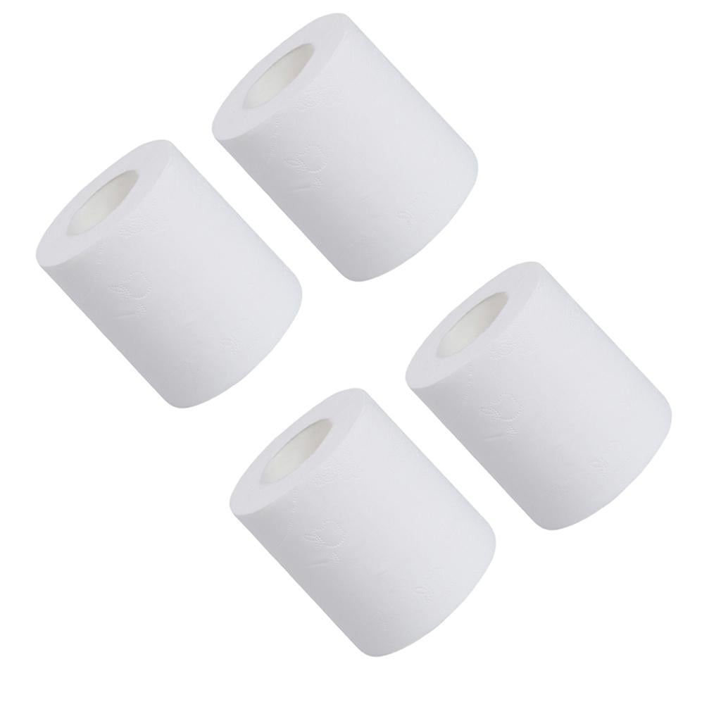 4 PCS Soft Toilet Paper, Bathroom Daily Necessities Tissue 4 Ply White Bath Towels for The Washroom, Kitchen, Workshop or A Restaurant