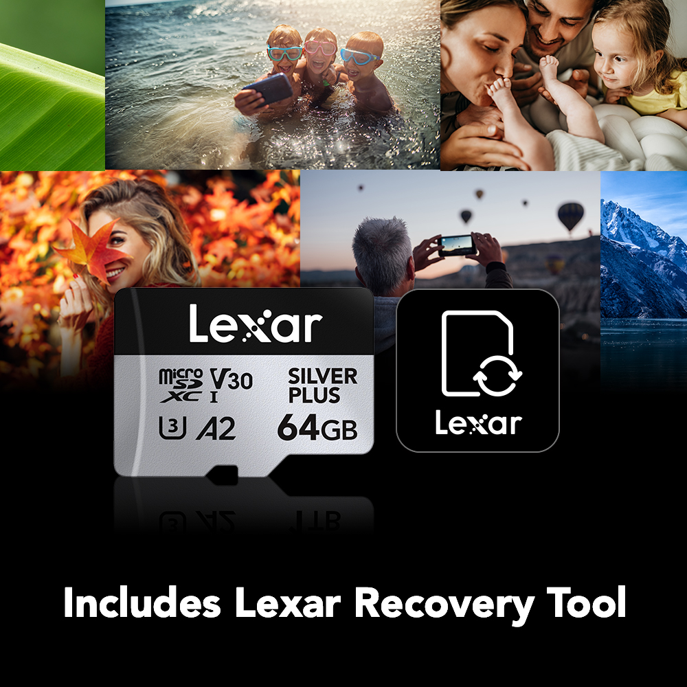 Carte Lexar Professional 64 GO SILVER PLUS microSDXC™ UHS-I